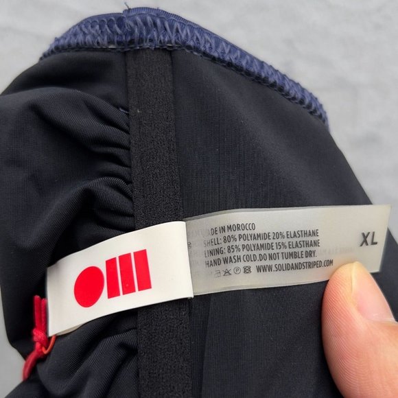 SOLID & STRIPED Women The Tati Top Bottom 2-Piece Bikini Set.Sz XL Navy NWT 0097 - Picture 8 of 16